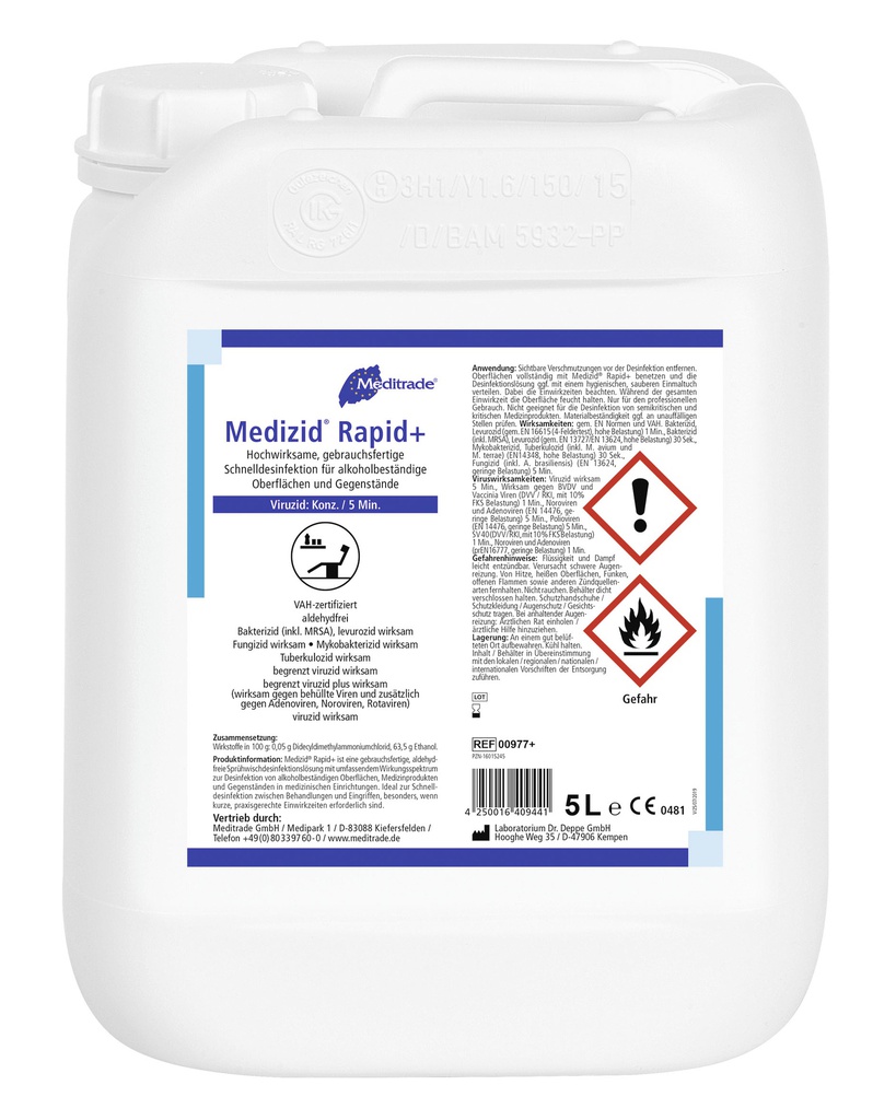 Medizid Rapid+ Flächendesinfektion 5L