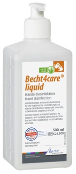 [MED0100294] Becht4care®, 500 ml, Hände-Desinfektion, liquid