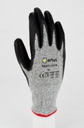 Artus Silko Cut B 10er-Pack, Arbeitshandschuhe, Montagehandschuhe, Schutzhandschuhe, Strickhandschuhe, Schnittschutzhandschuhe, weiß/schwarz meliert - Größe 9, 10, 11