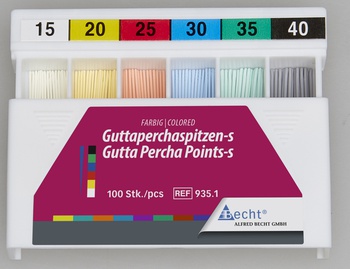 [MED0100473] Farbige Guttaperchaspitzen, ISO 15-40, 100 Stk.