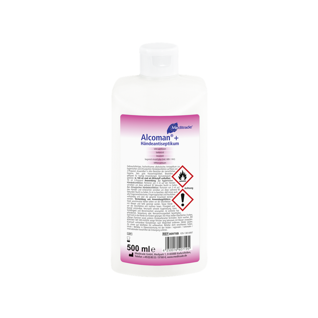 Alcoman+ Händedesinfektion 500ml