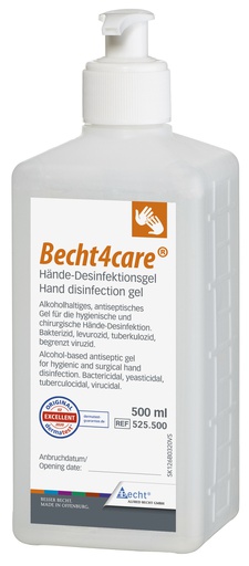 [MED0100290] Becht4care®, 500 ml, Hände-Desinfektionsgel